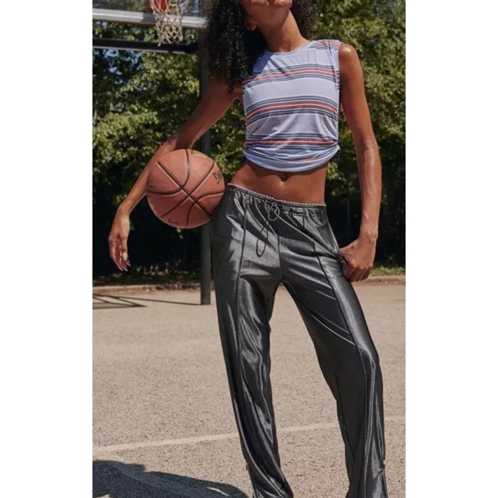 Free People Movement Striped Tempo Sport Mode Muscle Tank Top Size XS NEW